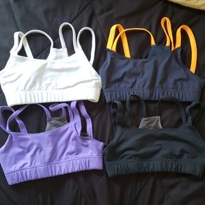 4 Pack of Oiselle Sports Bras - Padding Removed